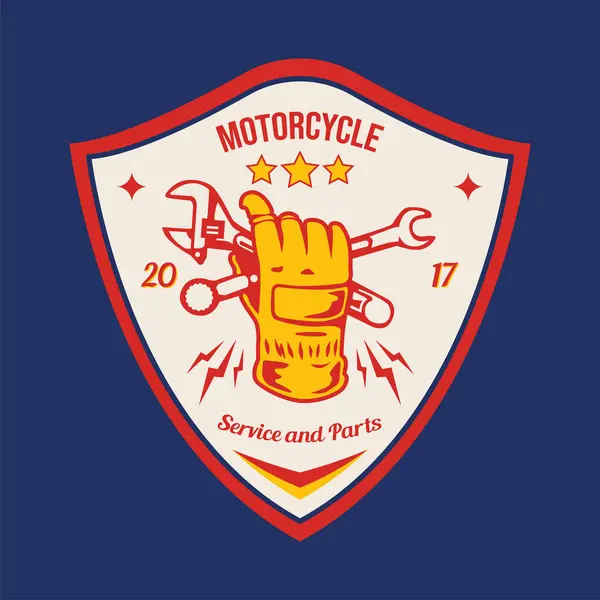 Klasik tarzlı motosiklet atölyesi logosu