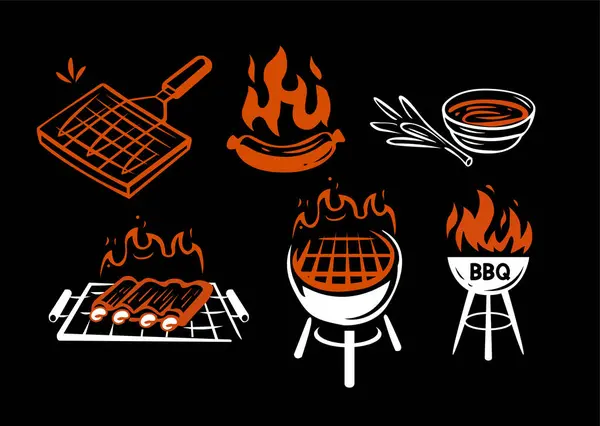 Basit ve estetik düz barbekü çizimi