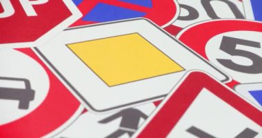 birçok yol işareti arkaplan, canlandırma