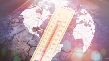 Dünya, termometre ve kuraklık iklim değişikliği yüzünden