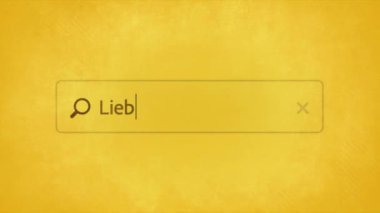 Metinli arama çubuğu: Liebe online finden 