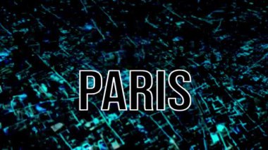 Paris, acil durum ve mavi ışıklı arabalar itfaiye, polis veya ambulans