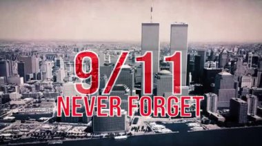 Eski WTC 'nin görüntüsü ve 11 Eylül' de New York 'ta gerçekleşen saldırının anısına