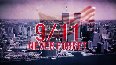 Eski WTC 'nin görüntüsü ve 11 Eylül' de New York 'ta gerçekleşen saldırının anısına
