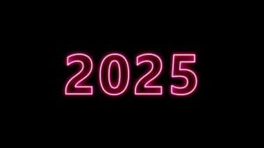 Bir neon 2025 yılının başlangıcını sembolize eder.
