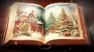 Renkli, eski bir kitap Noel için peri masalları