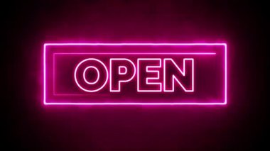 Neon ışığı ve ileti açık