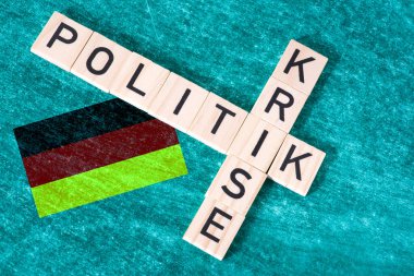 Almanya bayrağı ve Almanca 'da politika ve kriz
