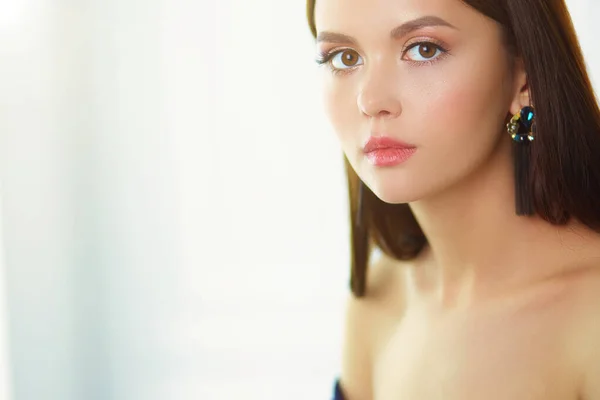 Beauty Portrait Female Face Natural Skin — Stock Photo, Image