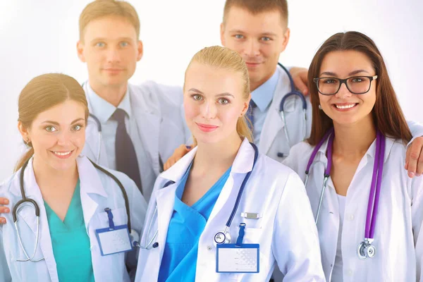 Portrait Group Smiling Hospital Colleagues Standing Together Royalty Free Stock Photos