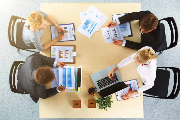 Business People Sitting Discussing Business Meeting Office — Stock Photo, Image