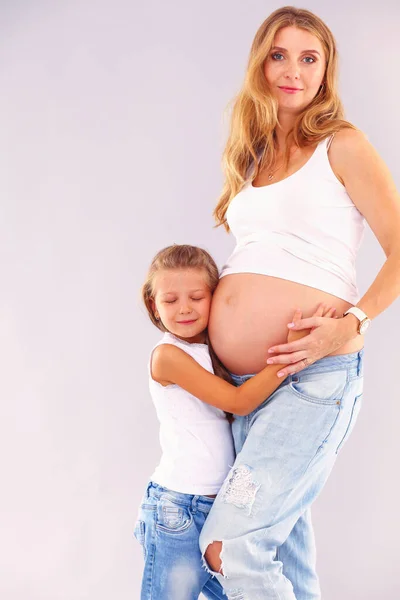 Беременные Женщины Счастливая Девушка — стоковое фото