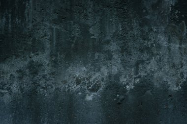 Dark green colored concrete wall with damp stains, grunge texture  clipart