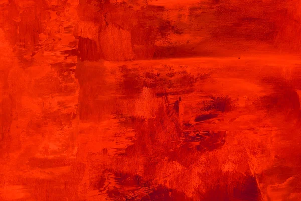 红色色彩斑斓的画布抽象画背景 — 图库照片