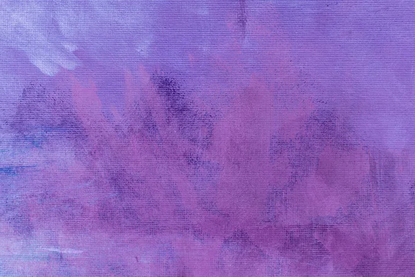 Fialové Zabarvené Akrylové Abstraktní Malba Grunge Pozadí Plátno Textura — Stock fotografie