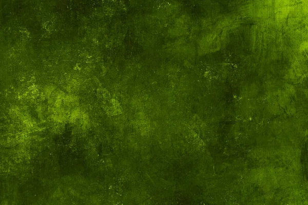 Koyu Yeşil Renkli Tuval Soyut Akrilik Tablo Lekeli Grunge Dokusu — Stok fotoğraf
