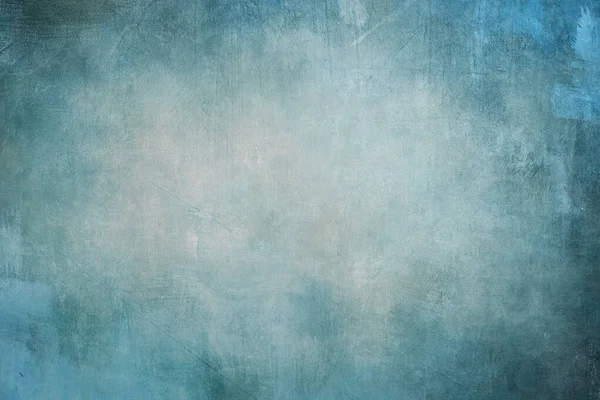 Acrylic Painting Canvas Abstract Background Blue Smudged Vignette Grunge Texture — Stock Photo, Image