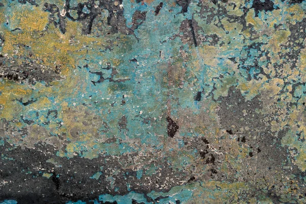 Detail Der Alten Wandstruktur Mit Fetzen Abblätternder Farbschichten Grunge Hintergrund — Stockfoto
