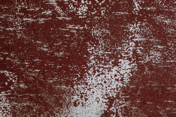 Textur Aus Rot Gefärbter Alter Wand Mit Abgenutzter Farbe Grunge Stockbild