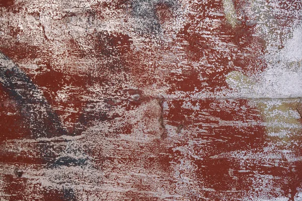 Textur Der Rot Gefärbten Alten Wand Mit Schichten Abgenutzter Farbe Stockbild