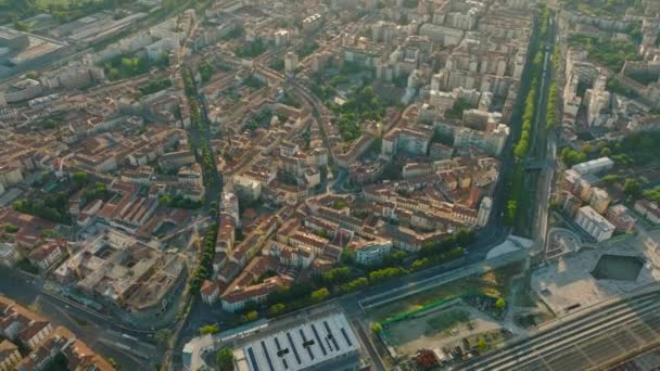 Vue Angle Élevé Arrondissement Urbain Résidentiel Avec Des Immeubles Appartements — Video