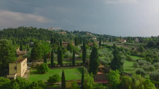 과많은 나무들이 다닙니다 외곽의 이탈리아 피렌체 — 비디오