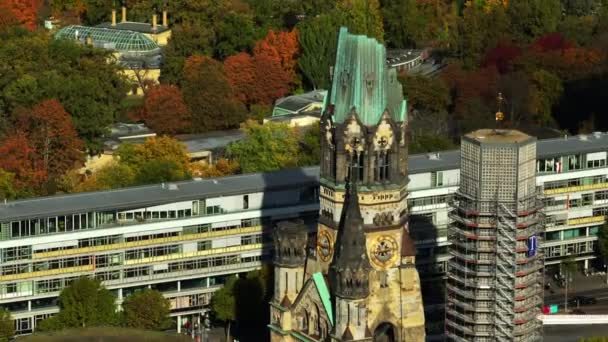 Aerial View Famous Historic Landmark Remains Old Church Bombing Wwii — Stock Video