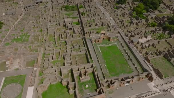 Tarihi Bölgenin Yüksek Açılı Görüntüsü Antik Şehrin Kalıntıları Büyük Volkanik — Stok video