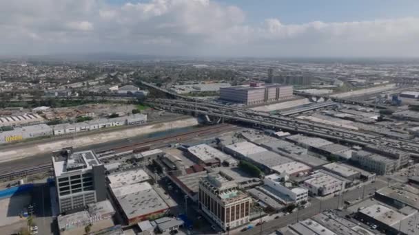 대도시에서 발전의 파노라마 자치구의 도로입니다 로스앤젤레스 캘리포니아 — 비디오