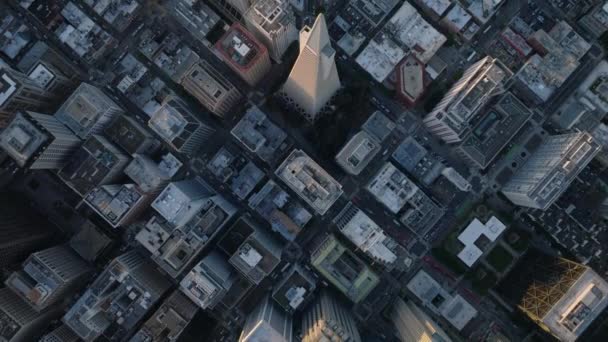 Filmagem Cima Para Baixo Desenvolvimento Cidade Voe Acima Pirâmide Transamericana — Vídeo de Stock