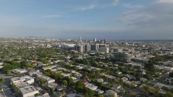 Przód Lecę Nad Dom Mieszkalny Miejski Dzielnica Panoramiczny Widok Metropolię — Wideo stockowe
