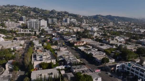 도시의 건물들 공중에서 촬영되었습니다 자치구에 로스앤젤레스 캘리포니아 — 비디오