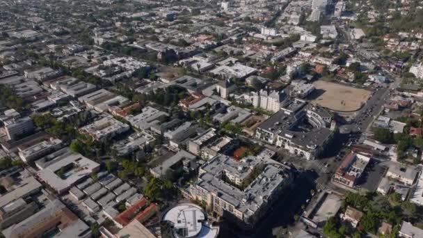 Vysoký Úhel Pohledu Rozvoj Města Městské Čtvrti Zaklonit Odhalit Městskou — Stock video