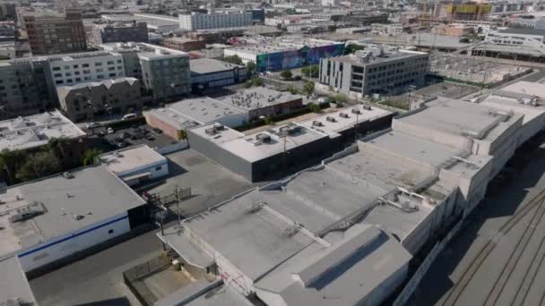 High Angle View Buildings Urban Neighbourhood Tilt Reveal Cityscape Downtown — Stock Video