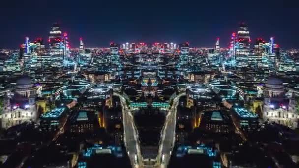 Hyperlapsus Panoramique Aérien Développement Ville Dans Métropole Immeubles Grande Hauteur — Video