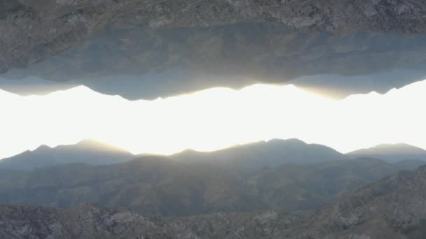 Panoramisch Uitzicht Bergen Heldere Hemel Bij Zonsondergang Californië Verenigde Staten — Stockvideo