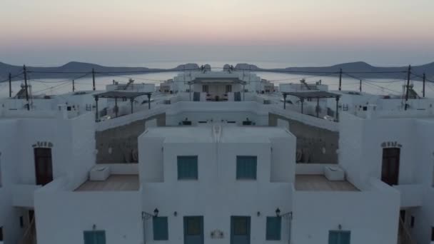 Survolez Les Maisons Traditionnelles Île Milos Grèce Vue Aérienne Baie — Video