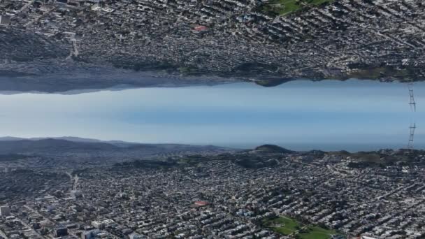 San Francisco Abd Deki Yerleşim Yerlerinin Hava Panoramik Manzarası Soyut — Stok video