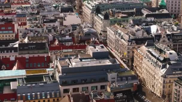 Άποψη Υψηλής Γωνίας Κτιρίων Αστικό Δήμο Ιστορικά Πολυώροφα Κτίρια Και — Αρχείο Βίντεο