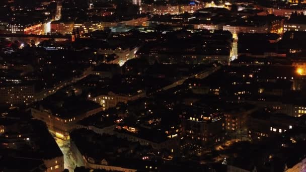 Vue Angle Élevé Des Blocs Bâtiments Résidentiels Dans Arrondissement Urbain — Video