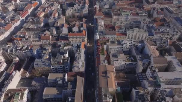 Vue Angle Élevé Développement Ville Dans Quartier Résidentiel Urbain Blocs — Video