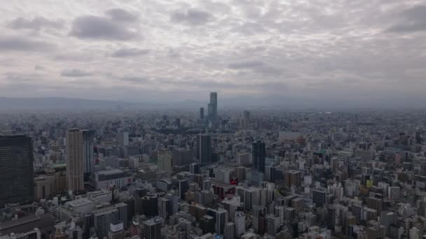 Avanti Volate Sopra Grande Città Riprese Aeree Panoramiche Metropoli Sotto — Video Stock