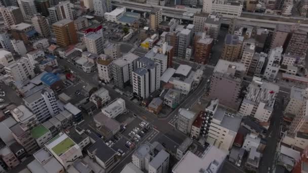 High Angle View Buildings Residential Urban District Tilt Reveal Cityscape — Stock Video