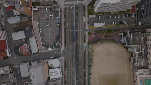 Вид Міський Район Високого Кута Вулиці Багатоповерхові Багатоквартирні Будинки Місті — стокове відео