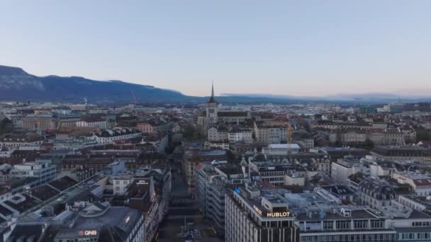 Vue Panoramique Aérienne Ville Avec Monuments Historiques Cathédrale Aube Crête — Video
