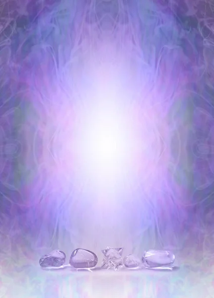 Purple Ray Crystal Healing Diploma Award Certificate Background Template 절호적 — 스톡 사진