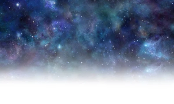 Espaço Profundo Celestial Estrelado Fundo Noturno Céu Noturno Azul Escuro — Fotografia de Stock