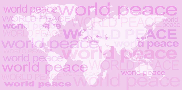 Rosa Cor Para Paz Mundial Fundo Diagrama Mapa Mundo Mar — Fotografia de Stock