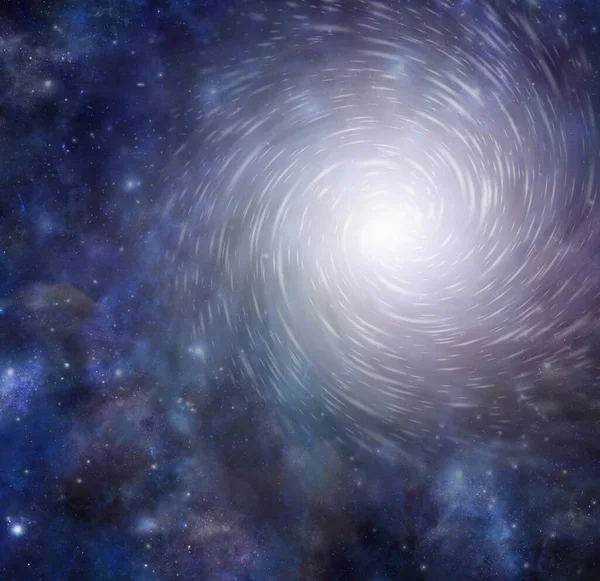 Spinning Starlight Spiritual Background Spiralling Rotating Orb Light Deep Outer — Stock Photo, Image