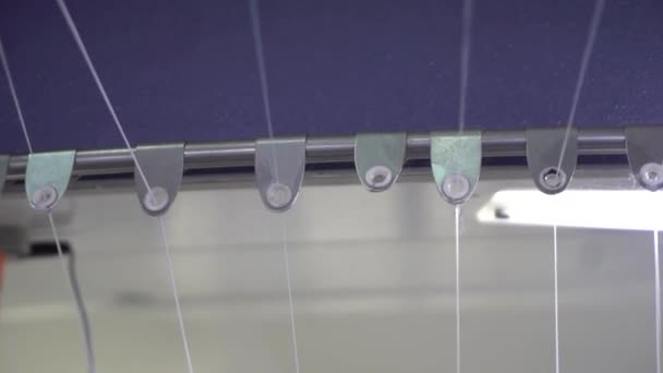 Textilní Látka Detailní Příze Spinning Machine — Stock video